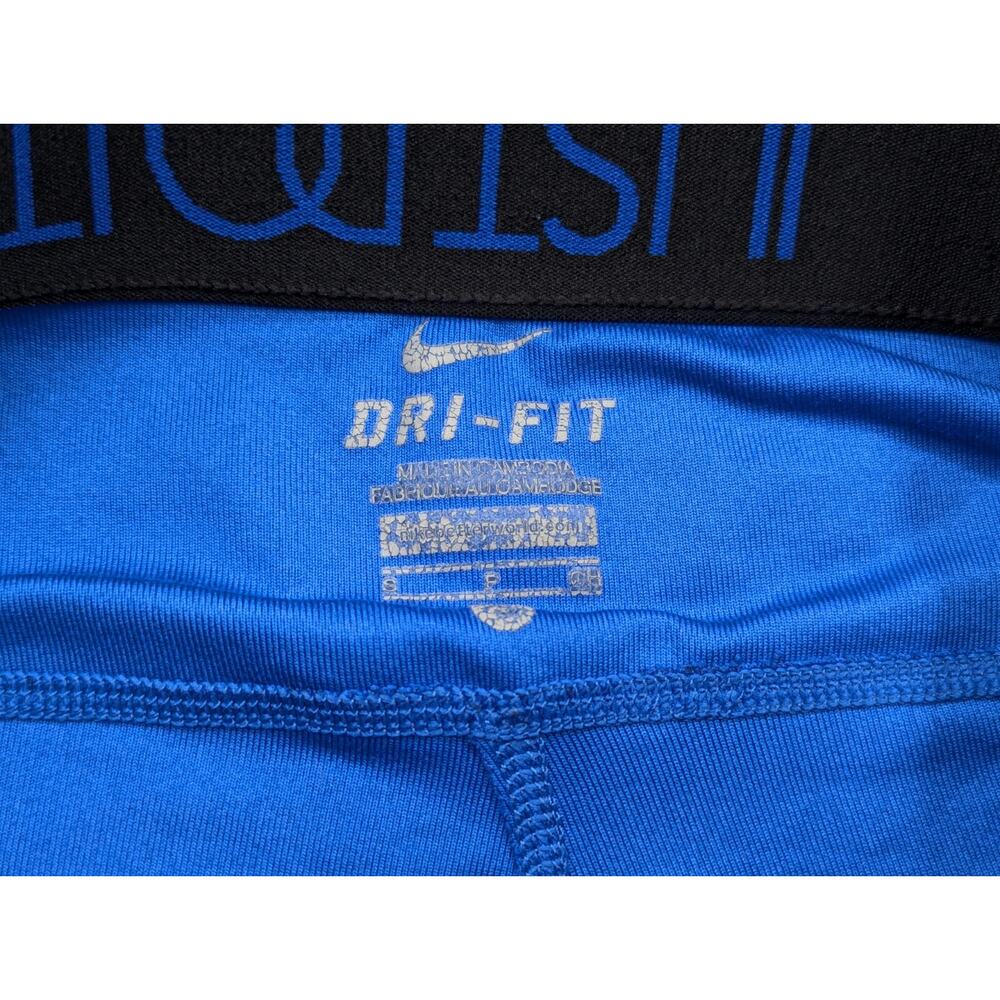 Nike Dri-fit Capri Running Yoga Pants Blue Black Leggings Style 717422 Size S - Picture 3 of 9